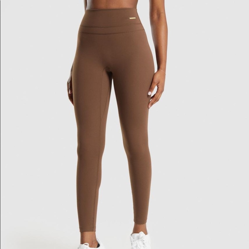 Gymshark Whitney High Rise Leggings-Dandelion Brown